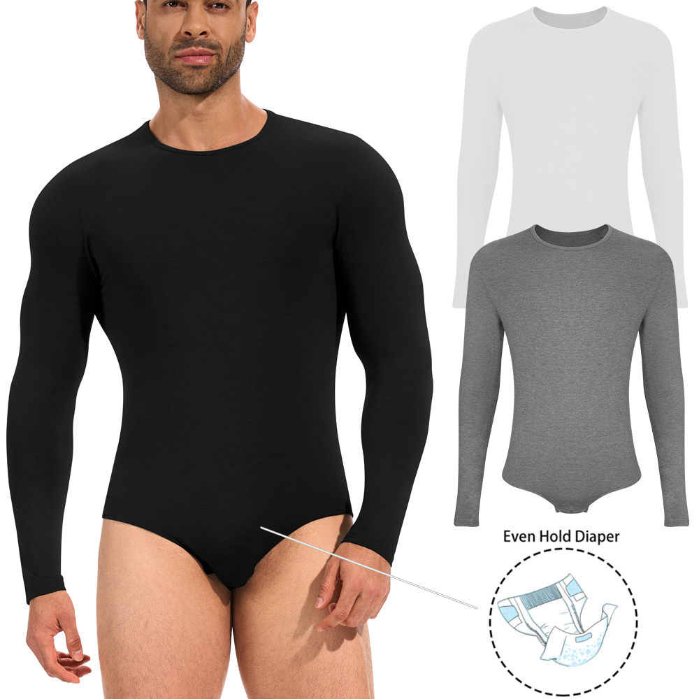Shapewear Bodysuit Firm - Bodysuit Lengan Panjang Pria, Pakaian Dalam
