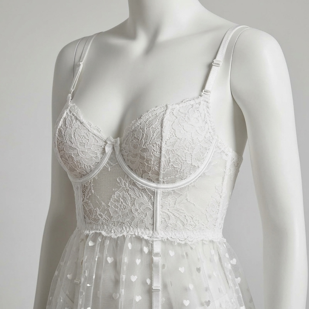 Set Lingerie Renda Putih untuk - Babydoll Chemise Night ulasan dan harga