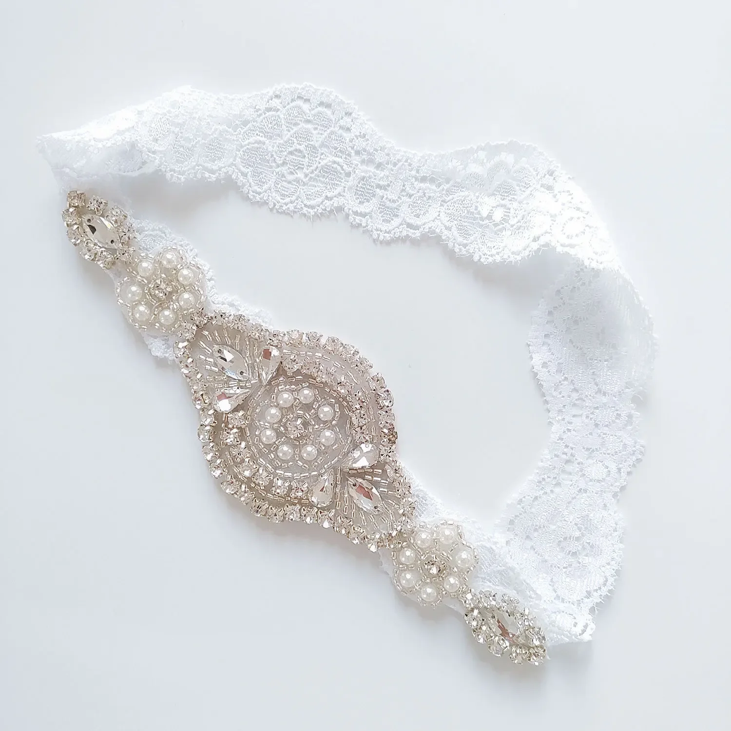Set 2 buah, warna putih, hiasa - Garter Belt Set ulasan dan harga